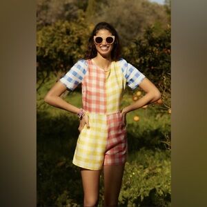 FARM Rio Multicolor Checkered Dress